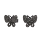 Wonderfly Black Rhodium Plated Stud Earrings-